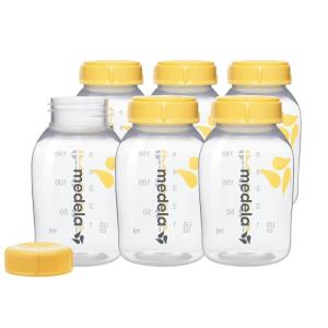 imageBreast Milk Collection and Storage Bottles with Solid Lids  6pk5oz150mL Breastmilk Container Compatible with Medela Breast Pumps and Made Without BPA1 Count Pack of 6