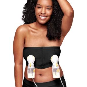imageMedela Hands Free Pumping Bustier  Easy Expressing Pumping Bra with Adaptive StretchBlack