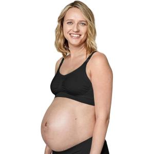 imageMedela Keep Cool Bra  Seamless Maternity ampamp Nursing Bra with 2 Breathing Zones and Soft Touch Fabric for Comfortable SupportBlack