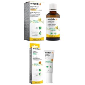 imageMedela Organic Breast Massage Oil for Breastfeeding Mothers 169 fl Oz  Medela Organic Nipple Cream  Soothing and Nourishing for Breastfeeding Moms  134 fl Oz