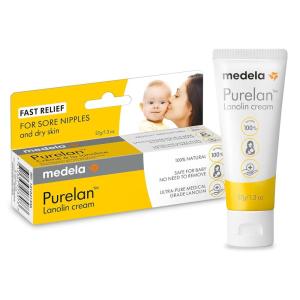 imageMedela Purelan Lanolin Nipple Cream Fast Relief for Sore Nipples ampamp Dry Skin During Breastfeeding Safe for Breastfeeding Baby Natural Hypoallergenic FragranceFree 37gPurelan Lanolin Cream