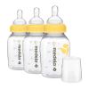 imageMedela Breast Milk Storage Bottles 3 Pack of 8 Ounce Breastfeeding Bottles with Nipples Lids Wide Base Collars and Travel Caps Made Without BPA5 ozmL