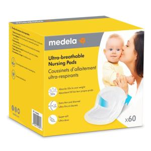 imageMedela UltraBreathable Nursing Pads Highly Absorbent Super Soft Discreet Design for Comfortable Wear Pack of 60UltraBreathable