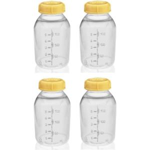 imageMedela Breast Milk Collection Storage Feeding Bottle wLid 5 Oz 150 Ml X4